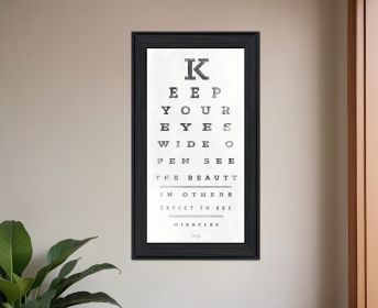 Eye Chart II 1 Black Framed Print Wall Art