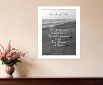 Character 6 White Framed Print Wall Art