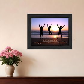 Teamwork 3 Black Framed Print Wall Art