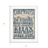 Lake Rules 1 White Framed Print Wall Art