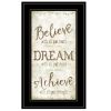 Believe 3 Black Framed Print Wall Art