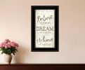 Believe 3 Black Framed Print Wall Art