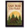 Lazy Bear 1 Black Framed Print Wall Art