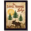 Lone Moose 2 Black Framed Print Wall Art