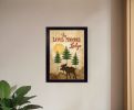 Lone Moose 1 Black Framed Print Wall Art