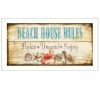 Beach House Rules White Framed Print Wall Art