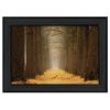 Yellow Path Black Framed Print Wall Art