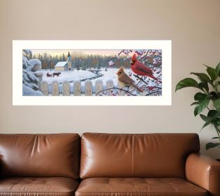 White Crimson Morning 2 White Framed Print Wall Art