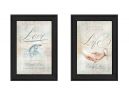 Set Of Two Love 1 Black Framed Print Wall Art