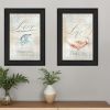 Set Of Two Love 1 Black Framed Print Wall Art