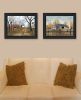 Set Of Two Country Roads 3 Black Framed Print Wall Art