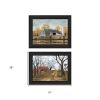 Set Of Two Country Roads 3 Black Framed Print Wall Art