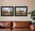 Set Of Two Country Roads 3 Black Framed Print Wall Art