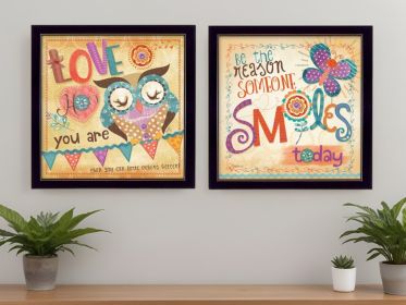 Set Of Two Be the Reason Black Framed Print Wall Art