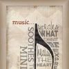 Set Of Two Musical NotesBrown Framed Print Wall Art