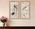 Set Of Two Musical NotesBrown Framed Print Wall Art