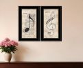 Set Of Two Music 6 Black Framed Print Wall Art