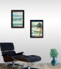 Set Of Two Live In The Moment Beachy Black Framed Print Wall Art