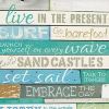 Set Of Two Live in the Present White Framed Print Wall Art