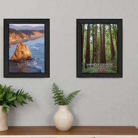 Set Of Two Strength 1 Black Framed Print Wall Art