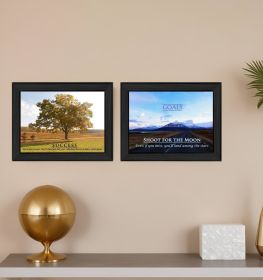 Set Of Two Success 1 Black Framed Print Wall Art