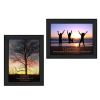 Set Of Two Passion and Teamwork Black Framed Print Wall Art