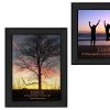 Set Of Two Passion and Teamwork Black Framed Print Wall Art