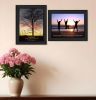 Set Of Two Passion and Teamwork Black Framed Print Wall Art