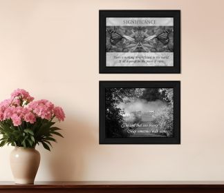 Set Of Two Beauty 2 Black Framed Print Wall Art