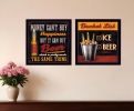 Set Of Two Bucket List Black Framed Print Wall Art