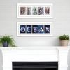 Set Of Two Ocean or Beach White Framed Print Wall Art