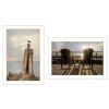 Set Of Two By The Sea 2 White Framed Print Wall Art