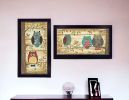 Set Of Two The Wise Owls Black Framed Print Wall Art