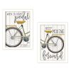 Set Of Two Pedal it Out 3 White Framed Print Wall Art