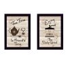 Set Of Two Enjoy Tea Time 2 Black Framed Print Kitchen Wall Art