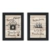 Set Of Two Friendship Journey 1 Black Framed Print Kitchen Wall Art