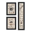 Set Of Three The Kitchen Collection I 2 Black Framed Print Kitchen Wall Art