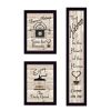 Set Of Three The Kitchen Collection I 3 Black Framed Print Kitchen Wall Art