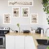 Set Of Five Kitchen Friendship Collection II 4 White Framed Print Kitchen Wall Art