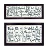 Set Of Two Thank You Lord 2 Black Framed Print Wall Art