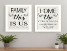 Set Of Two Family 2 White Framed Print Wall Art