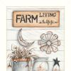 Set Of Two Farm Living 2 White Framed Print Wall Art