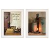 Set Of Two What I Love Most 1 White Framed Print Wall Art