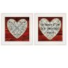 Set Of Two Love is Patient or Measure 1 White Framed Print Wall Art