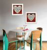 Set Of Two Love is Patient or Measure 1 White Framed Print Wall Art