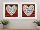 Set Of Two Love is Patient or Measure 1 White Framed Print Wall Art