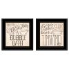 Set Of Two Soak and Unwind 3 Black Framed Print Bathroom Wall Art