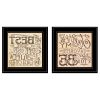 Set Of Two Together or Each Other 2 Black Framed Print Wall Art