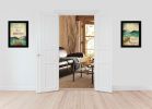 Set Of Two Right Direction or Adventure 2 Black Framed Print Wall Art