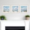 Set Of Three Beautiful Day III III White Framed Print Wall Art